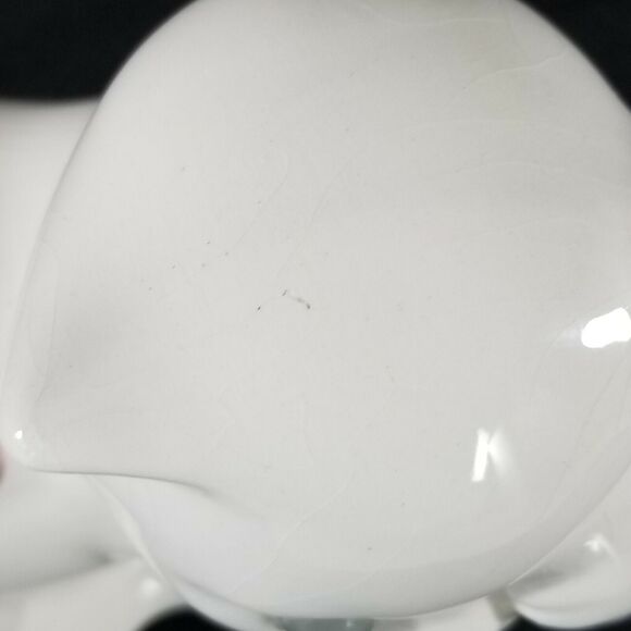 ELPA Alcobaca Porcelain White Cat Painted Flowers Blue Eye Portugal Paw on Eye - Picture 9 of 11